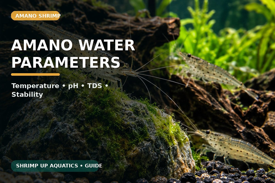 Amano shrimp water parameters including temperature pH and TDS