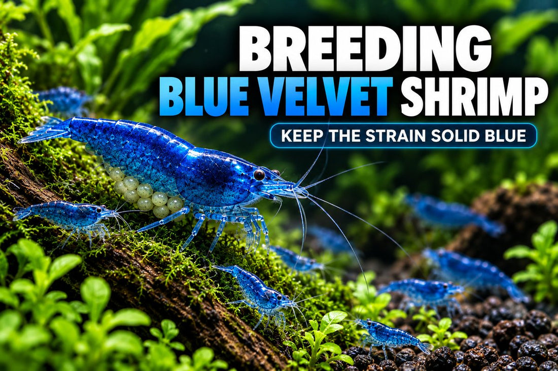 How to breed Blue Velvet Shrimp to keep the strain solid blue