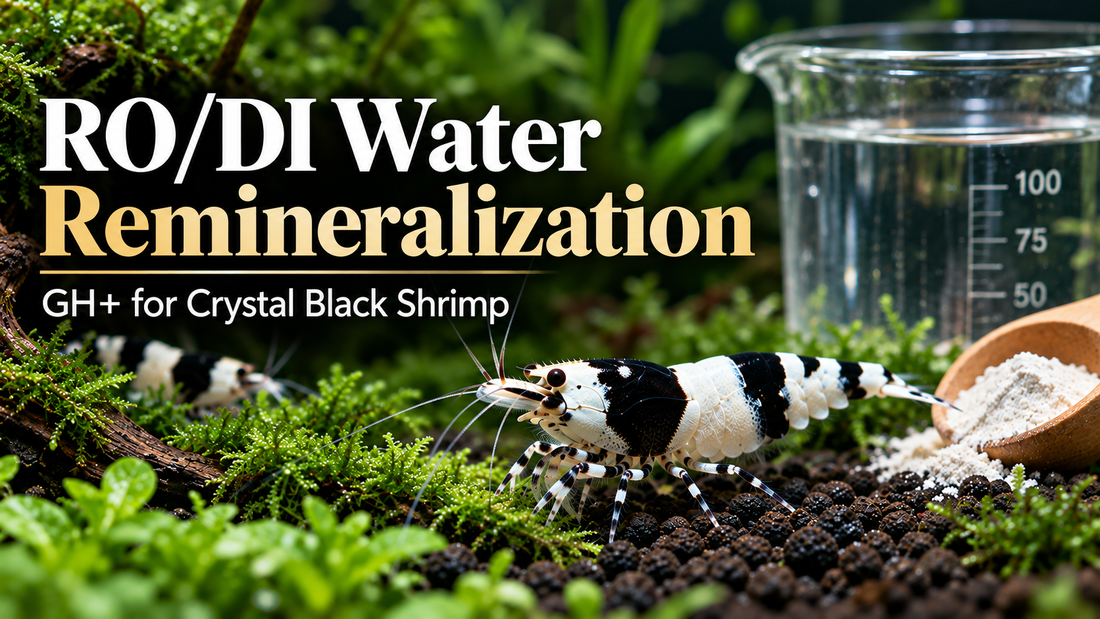 Crystal Black Shrimp RO DI remineralization thumbnail matching the Crystal Red Cluster 1 template