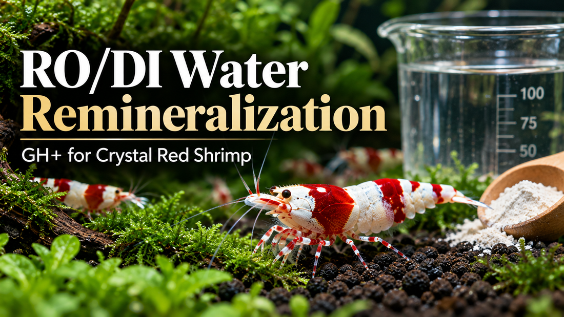 Crystal Red Shrimp with RO DI water and GH plus mineral powder for soft-water remineralization