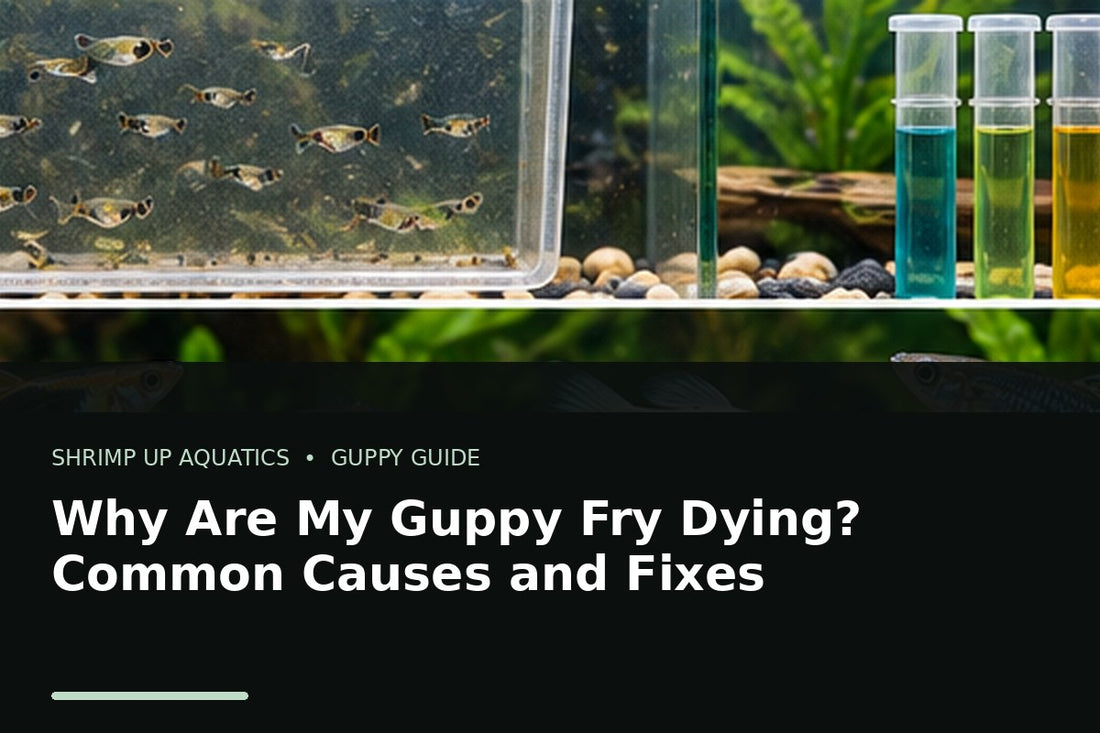 Young guppy fry in a nursery aquarium for diagnosing common causes of fry deaths
