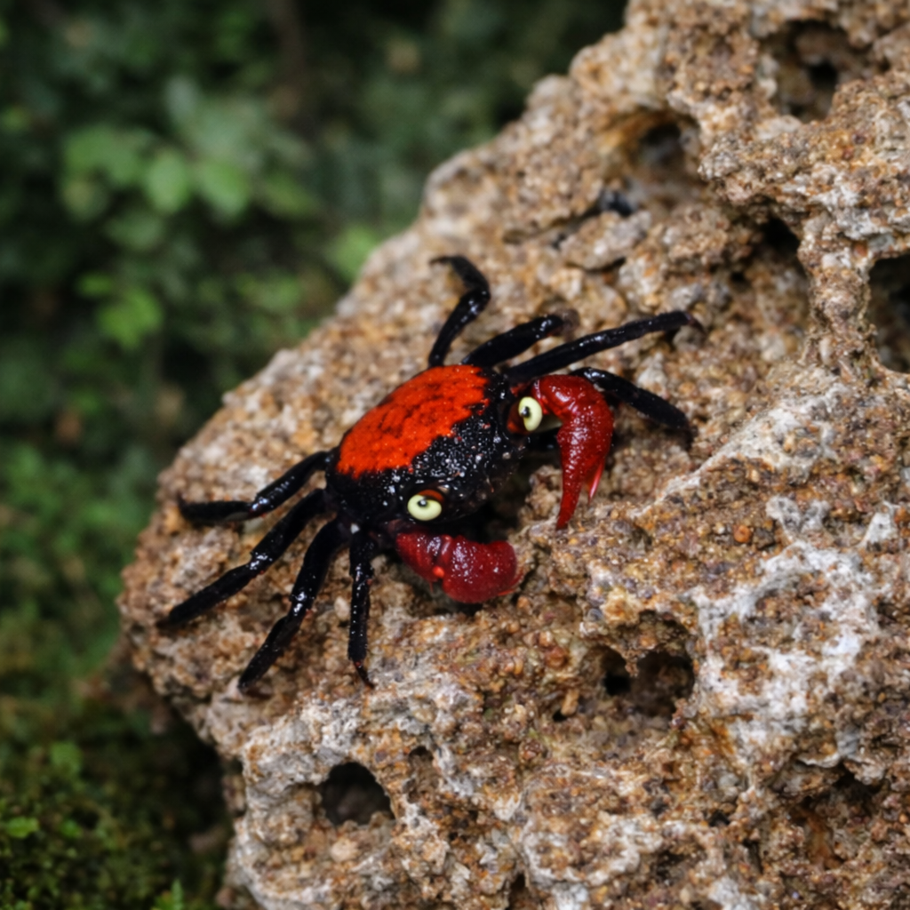 Red Devil Vampire Crab (Geosesarma hagen)