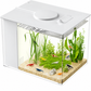 1 gallon acrylic nano aquarium kit with integrated LED lighting and concealed filtration